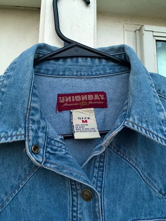 Vintage union bay western denim long sleeve top - Picture 3 of 3